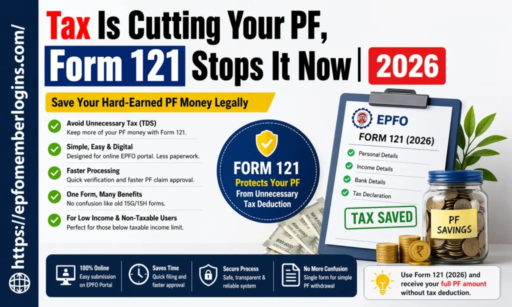 Tax Is Cutting Your PF, Form 121 Stops It Now | 2026