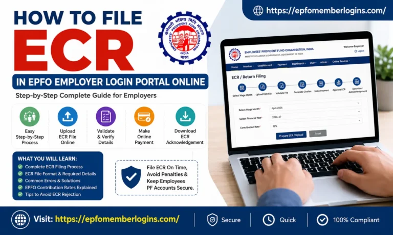 How to File ECR in EPFO Employer Login Portal Online 2026