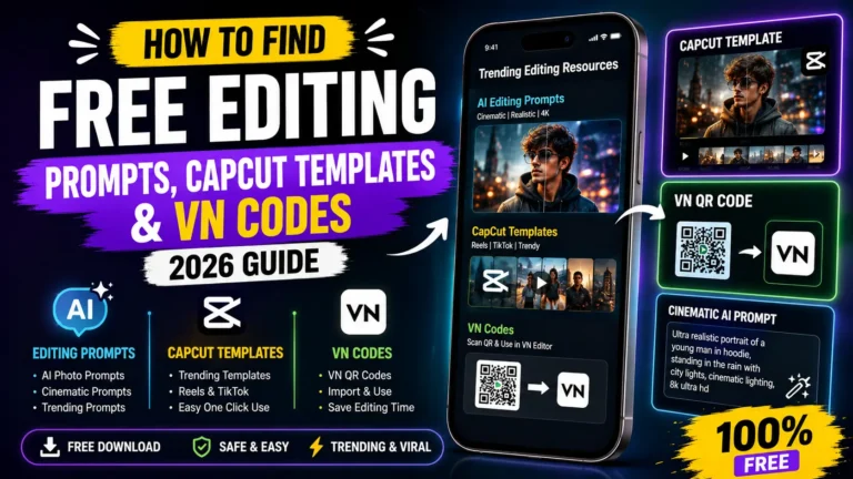 How to Find Free Editing Prompts, CapCut Templates & VN Codes
