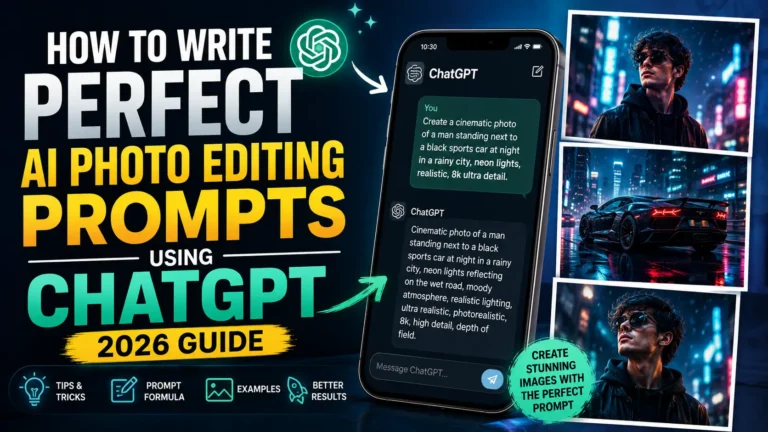 How to Write Perfect AI Photo Editing Prompts Using ChatGPT 2026